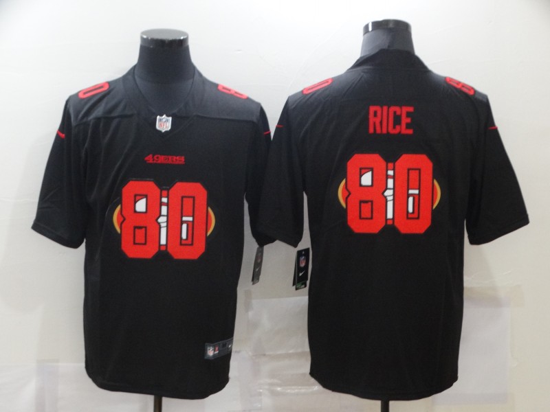 Men's San Francisco 49ers #80 Jerry Rice Black Alternate Jersey